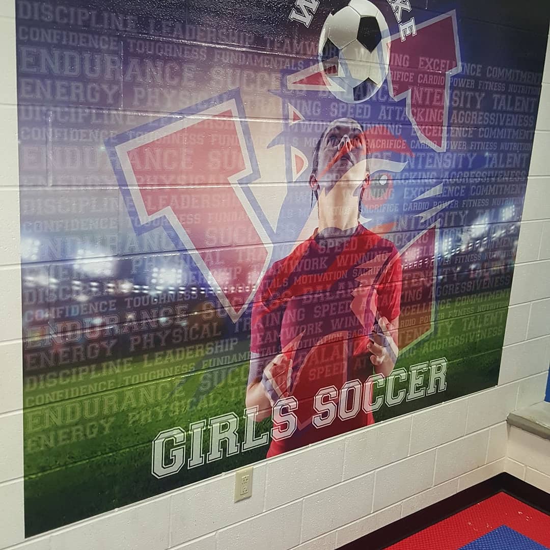 Athletic Wall Mural - Girls Soccer