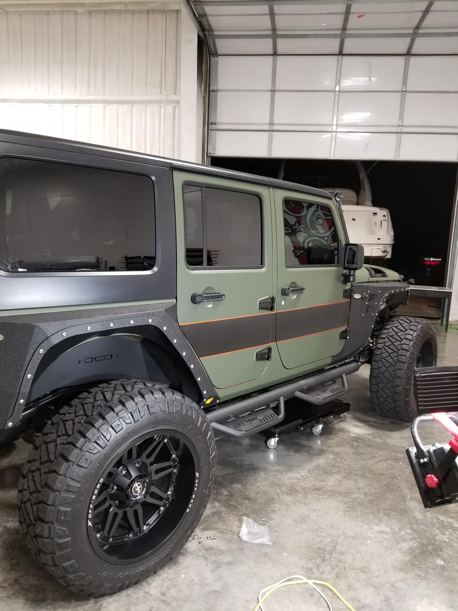 Gallery image 1 for Matte Army Green Wrap - Jeep Wrangler JK