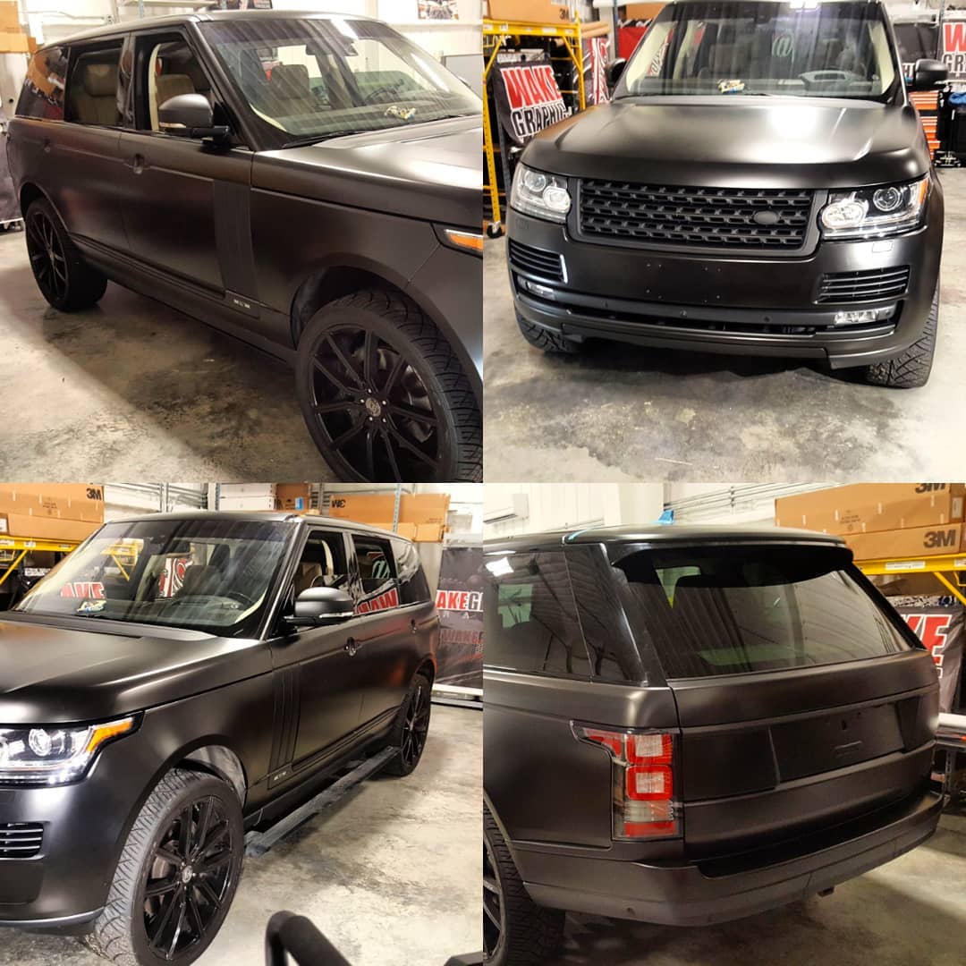 Satin Black Wrap - Range Rover