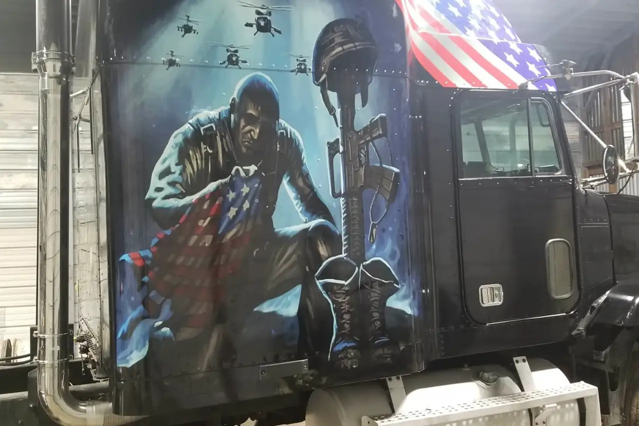 Military Tribute Wrap - Semi Truck